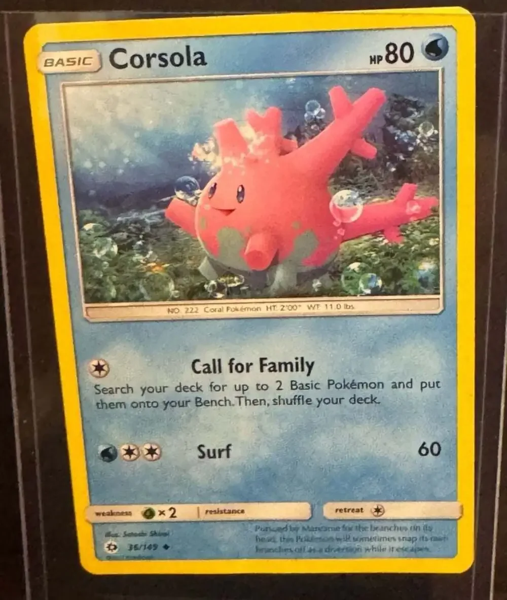 2017 Pokémon Sun & Moon Base Set Corsola 36/149 Uncommon Trading Card